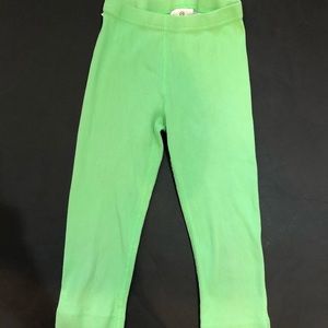 Hanna green ribbed Capri leggings